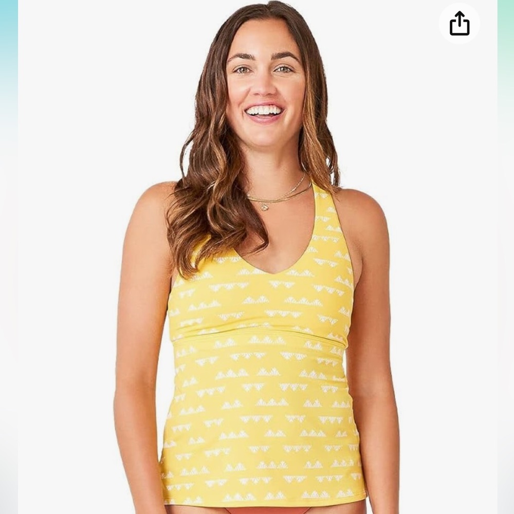 Carve Designs Women’s La Jolla Tankini, Large, Cascade (yellow)